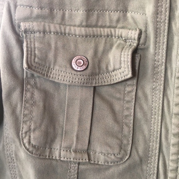 Kensie Jeans Sage Green Denim Utility Jacket Size Large - Picture 4 of 7